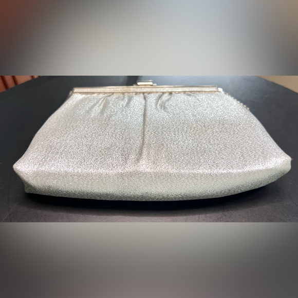 Vintage 1960’s Andé Sparkly Metallic Clutch Evening Bag w/ Chain Strap | Bling - Picture 4 of 14